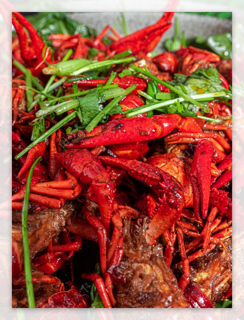 红色龙虾美食食材背景海报素材图片