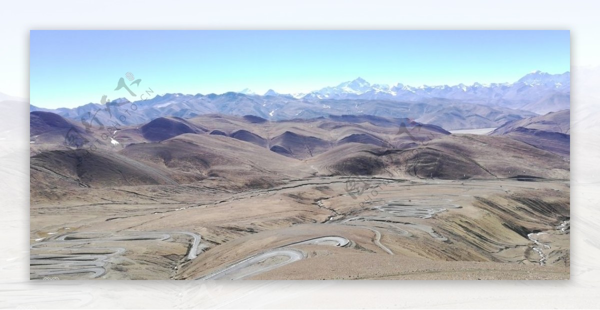 珠峰雪山公路图片