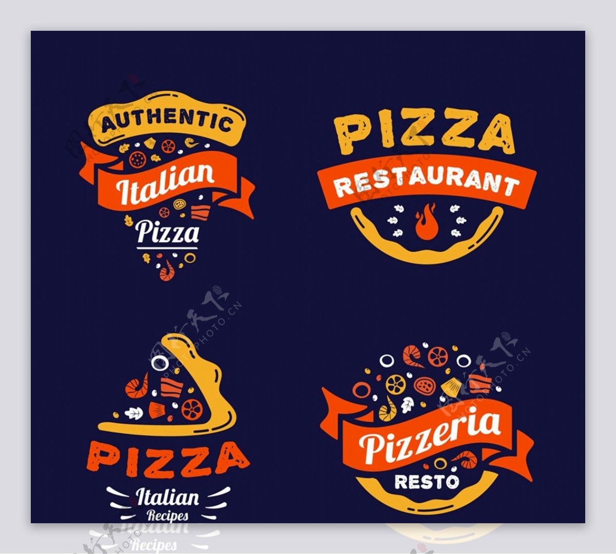披萨快餐标志图片
