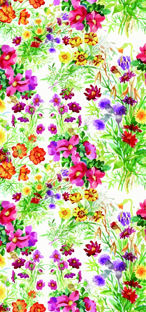 彩色水彩花卉图片