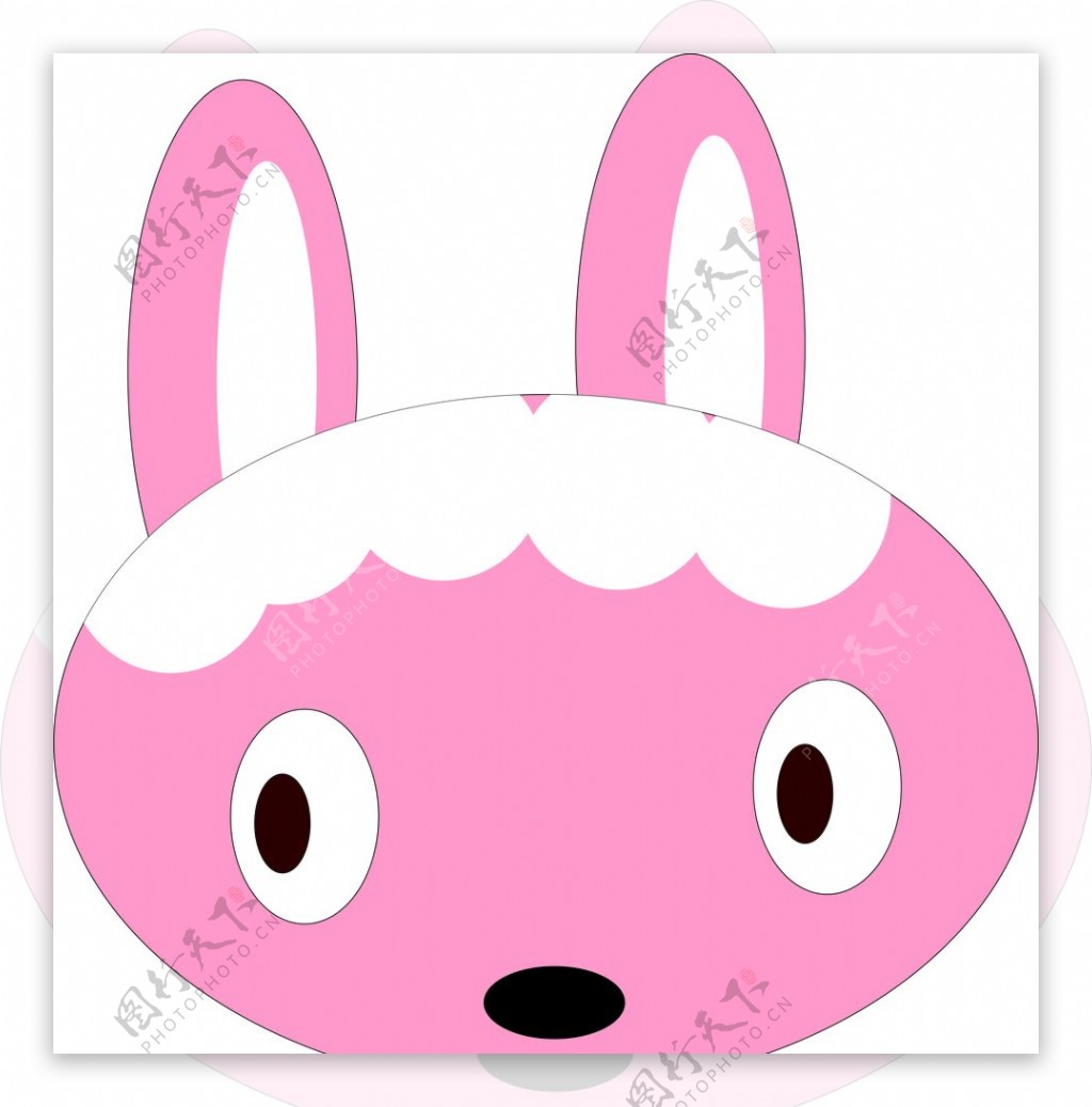 粉兔子图片