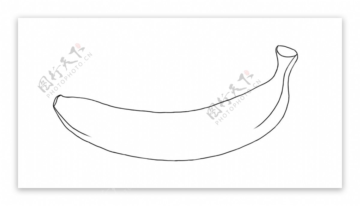 香蕉线稿图片