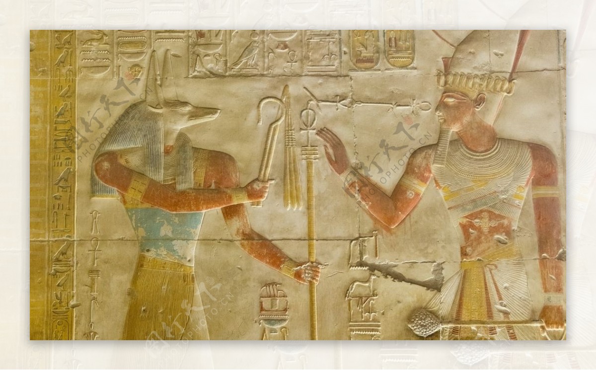 埃及古代壁画雕塑背景图片