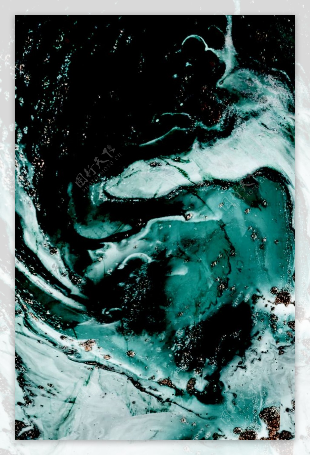 大理石鎏金暗绿背景海报素材图片