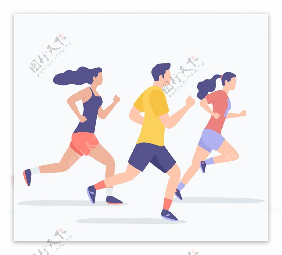 跑步健身男女图片