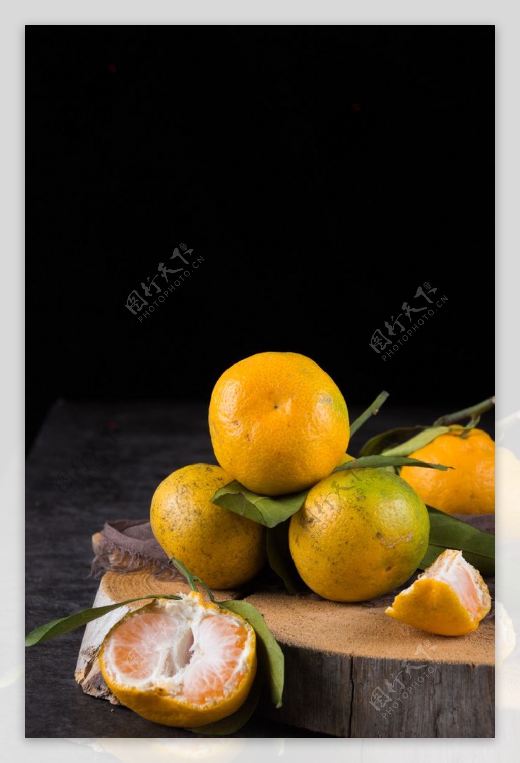 橘子水果果实背景海报素材图片