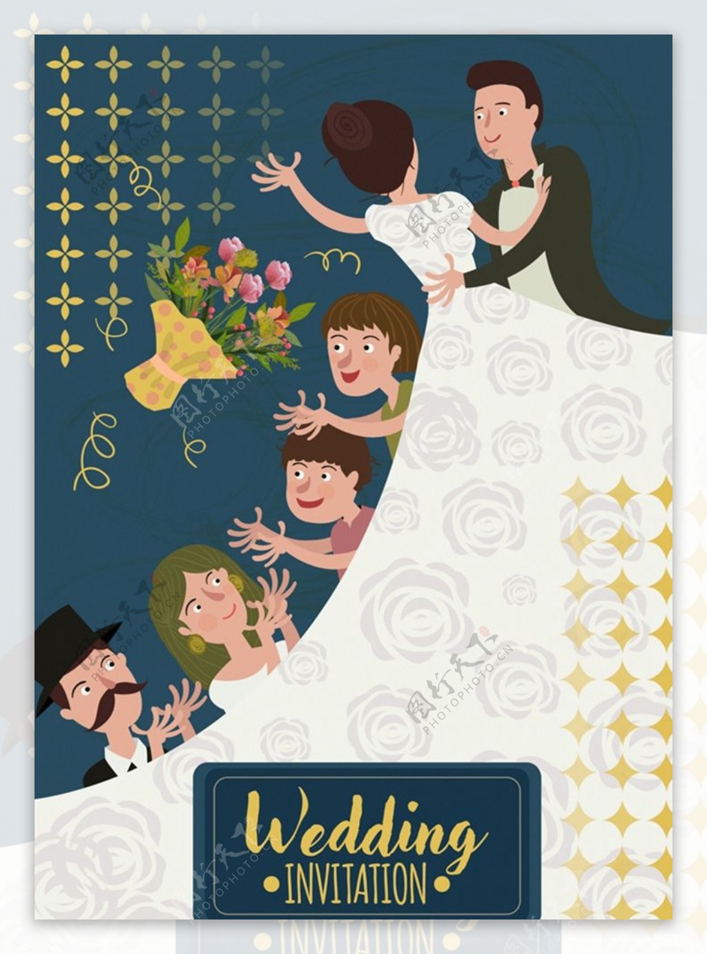婚礼新人海报图片