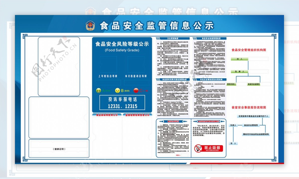 食品安全公示栏图片