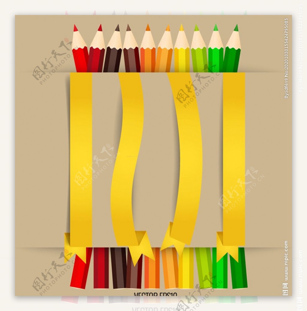 彩色铅笔和纸质丝图片