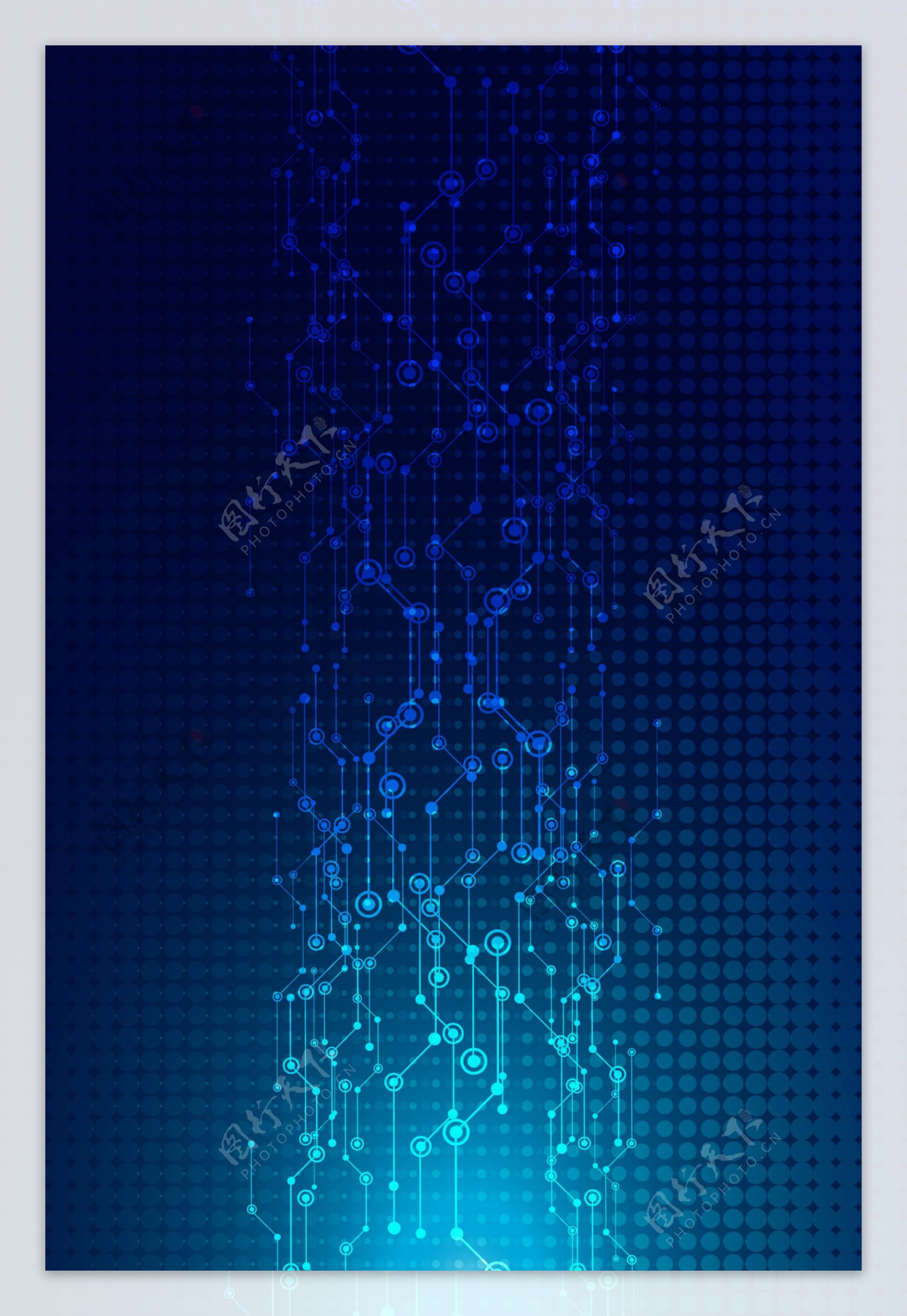 蓝色科技电路背景图图片