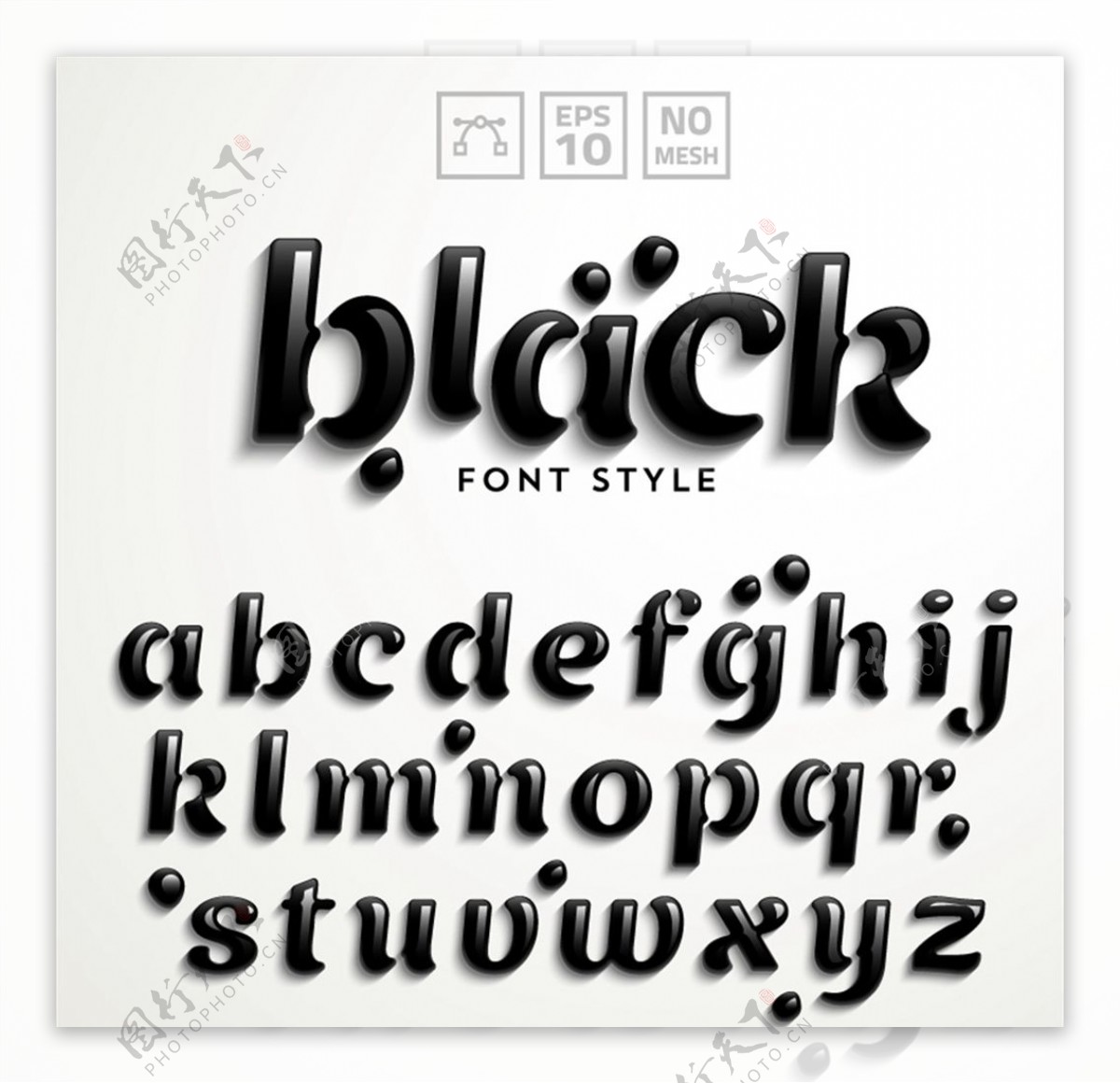 黑色质感字母图片