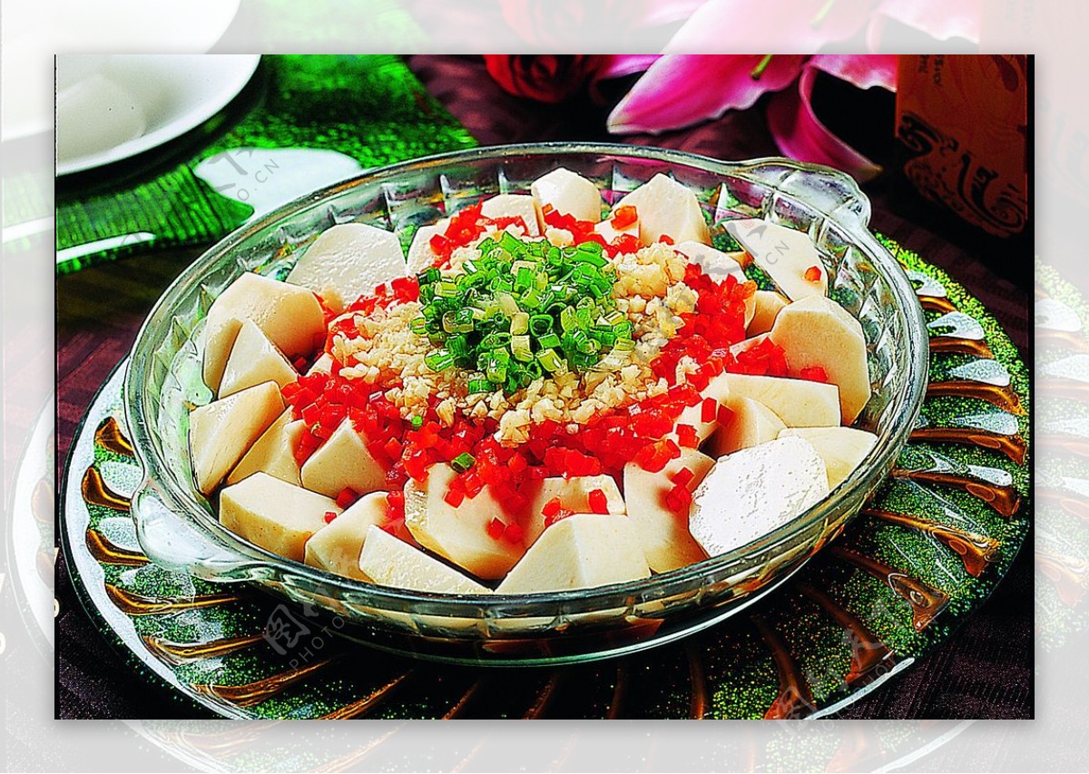 豫菜剁椒蒸毛芋图片