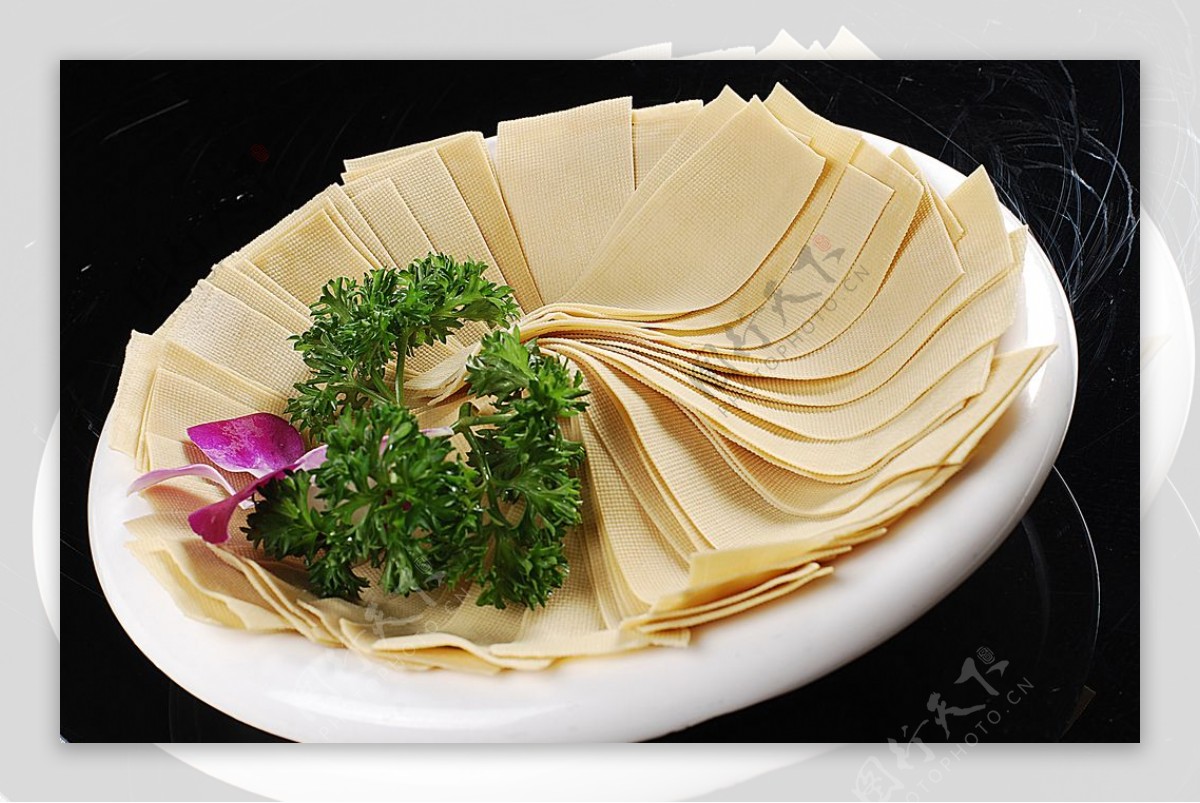 豫菜鲜豆腐皮图片