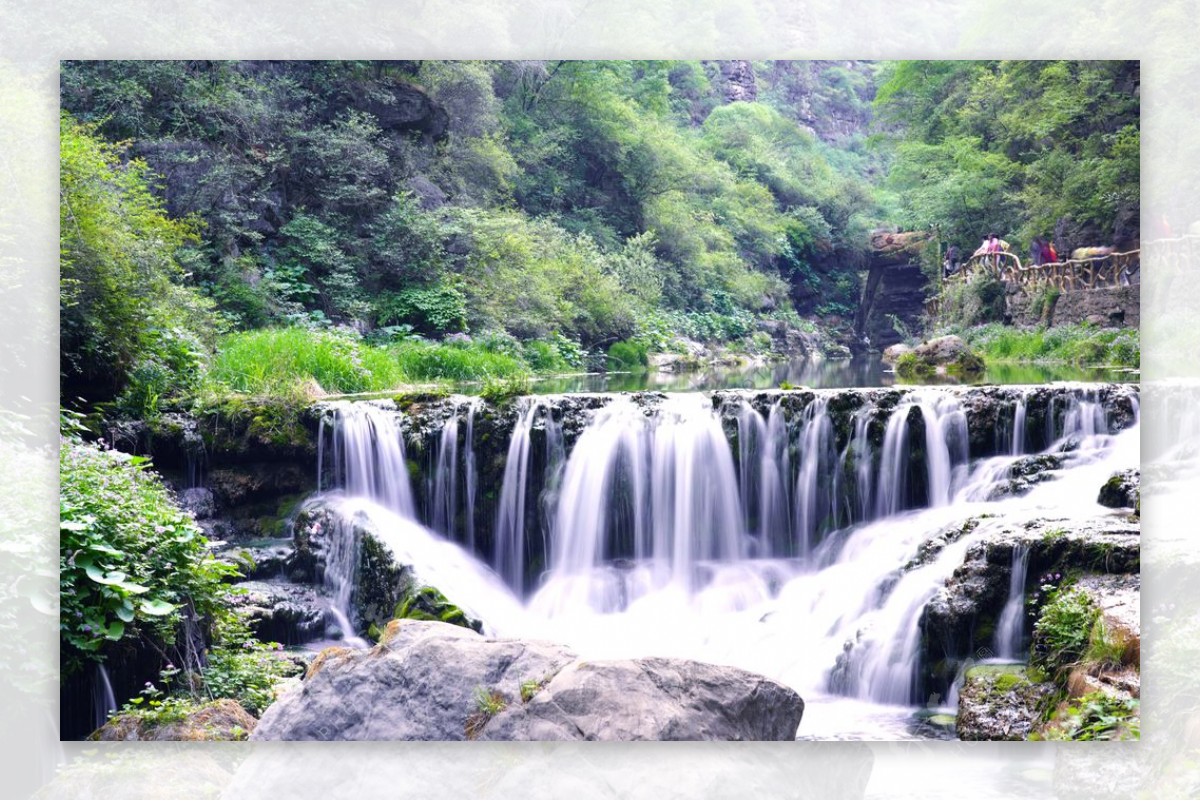 太行山八泉峡瀑布图片