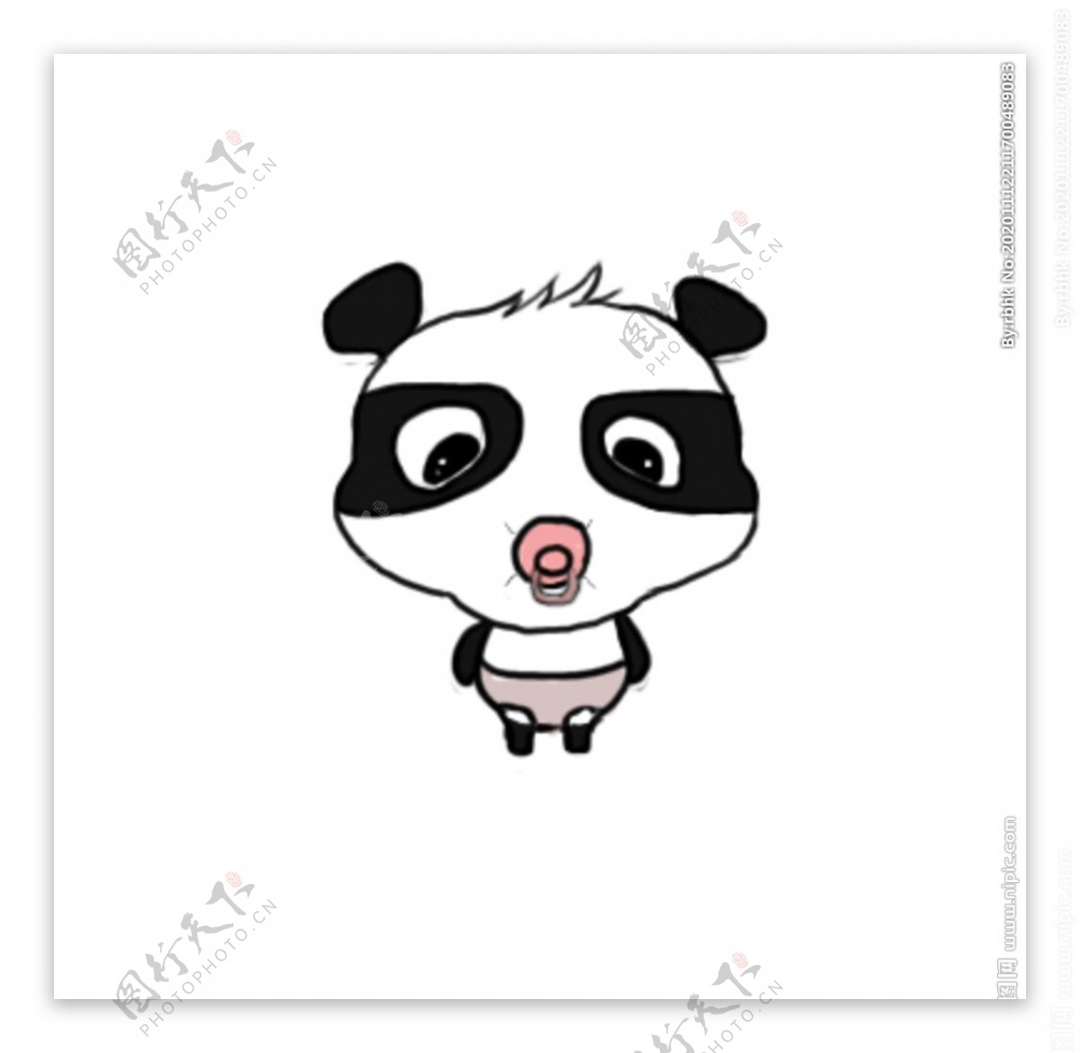 手绘熊猫宝宝图片