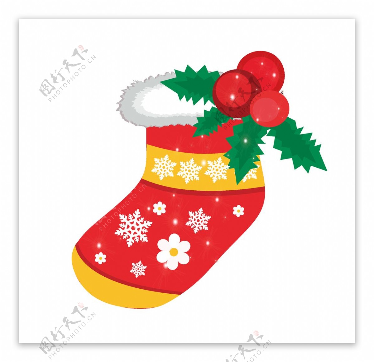 圣诞袜子装饰素材图片