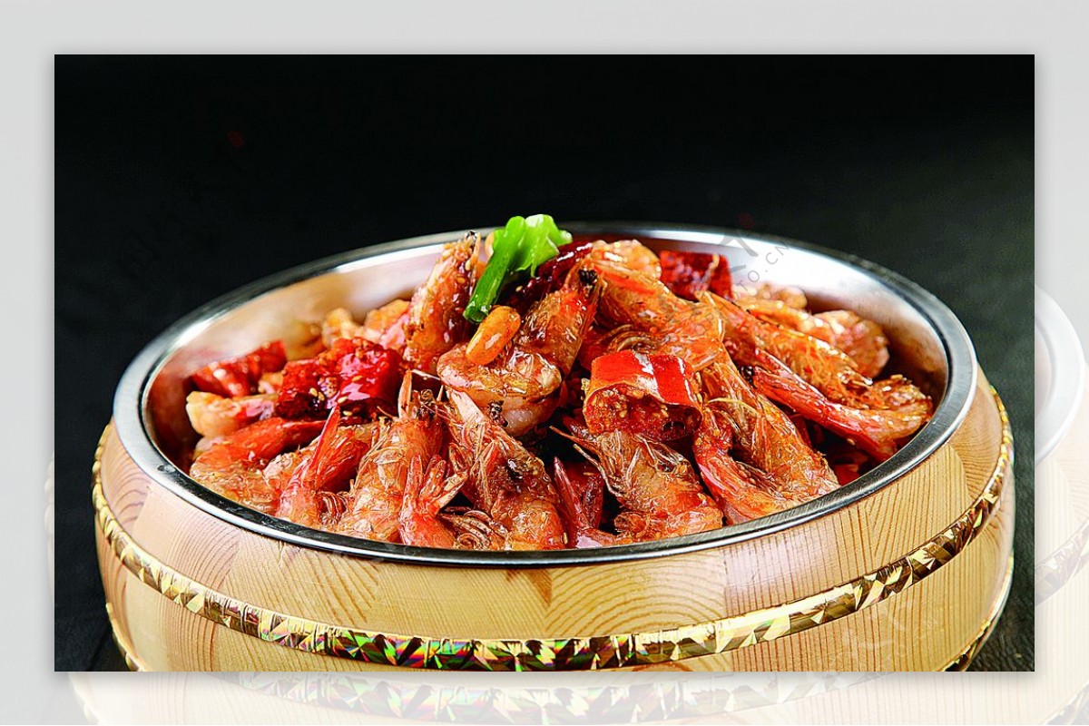 南北热菜果仁川椒虾图片