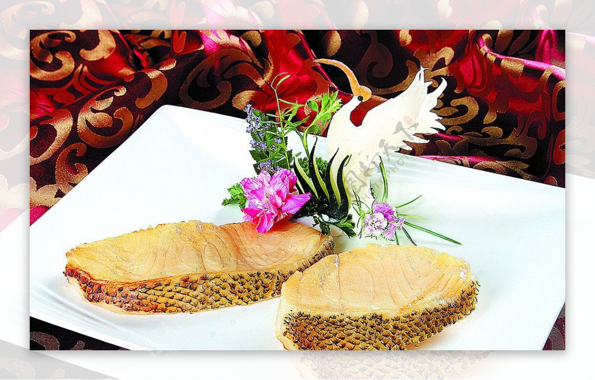 新疆菜碳烤银鳕鱼图片