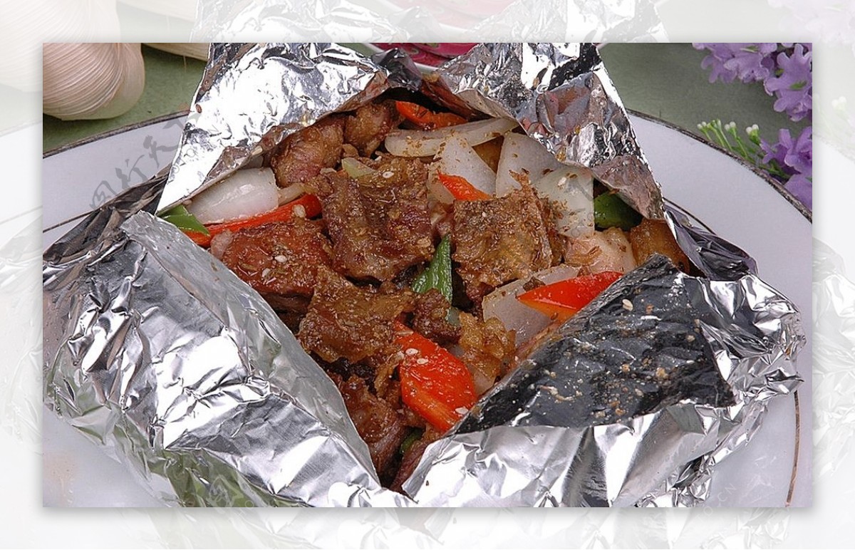 新疆菜新疆纸包肉图片