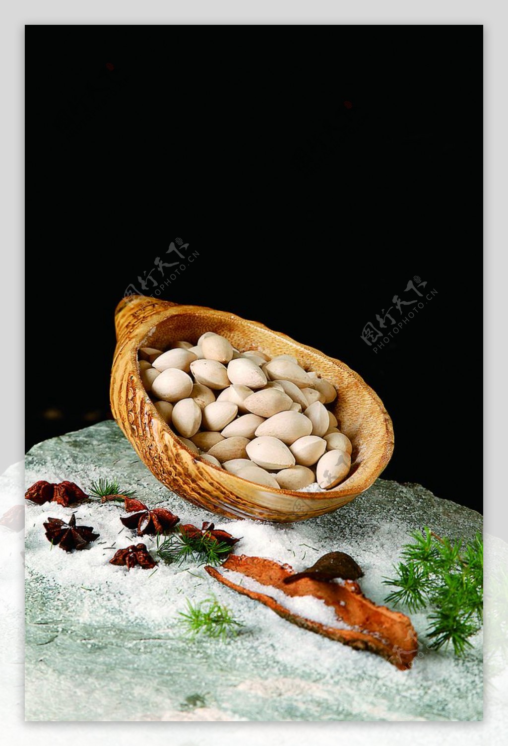 浙菜盐锔白果图片