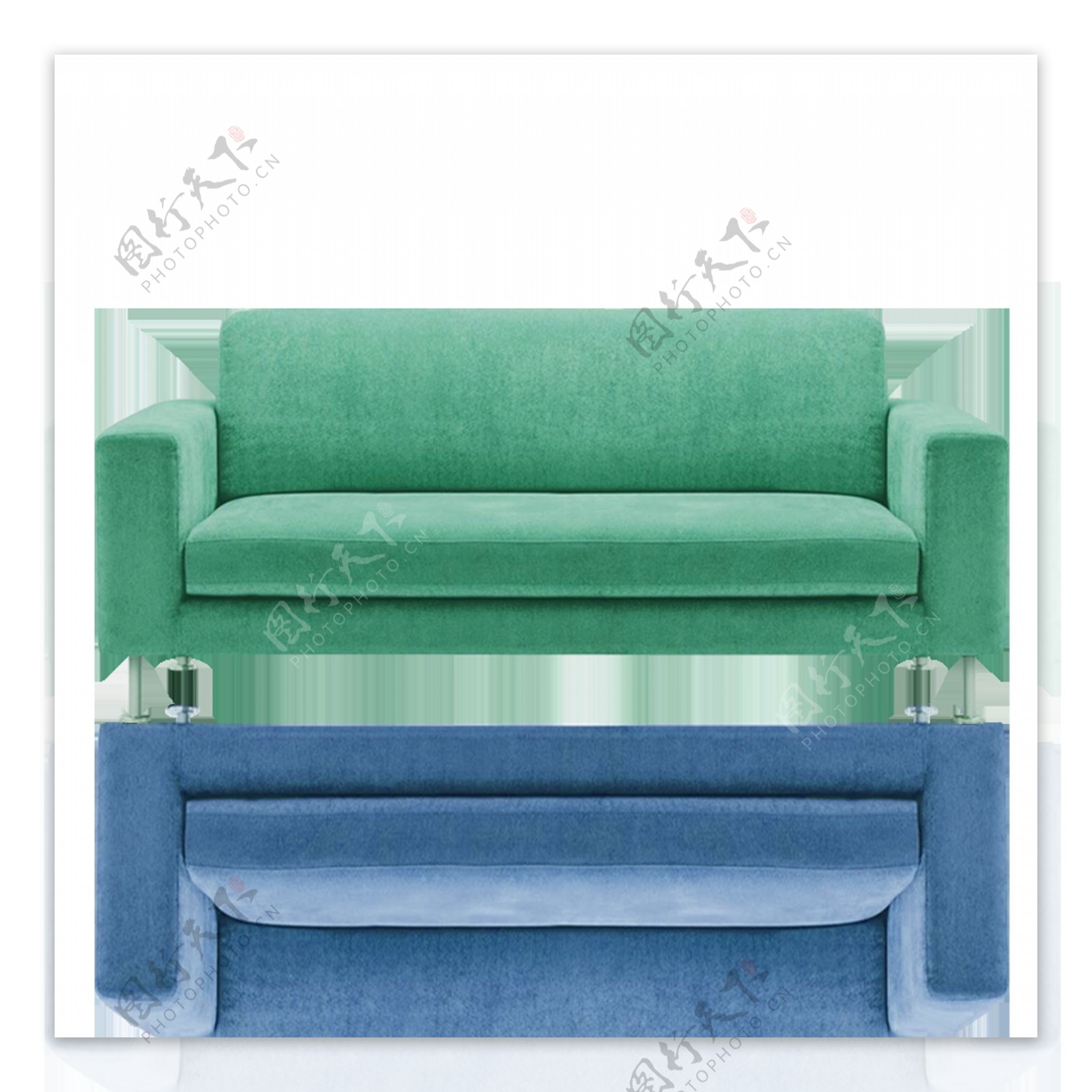 绿色沙发图片_装饰装修_建筑空间-图行天下素材网