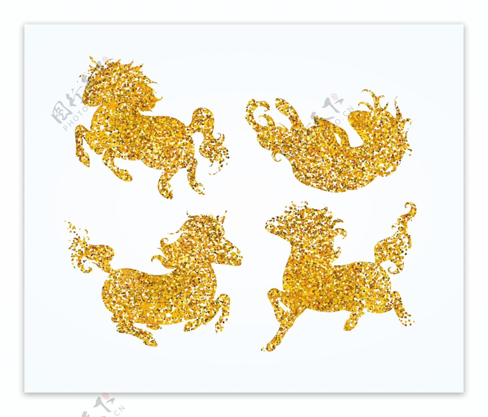 金色独角兽背景图片