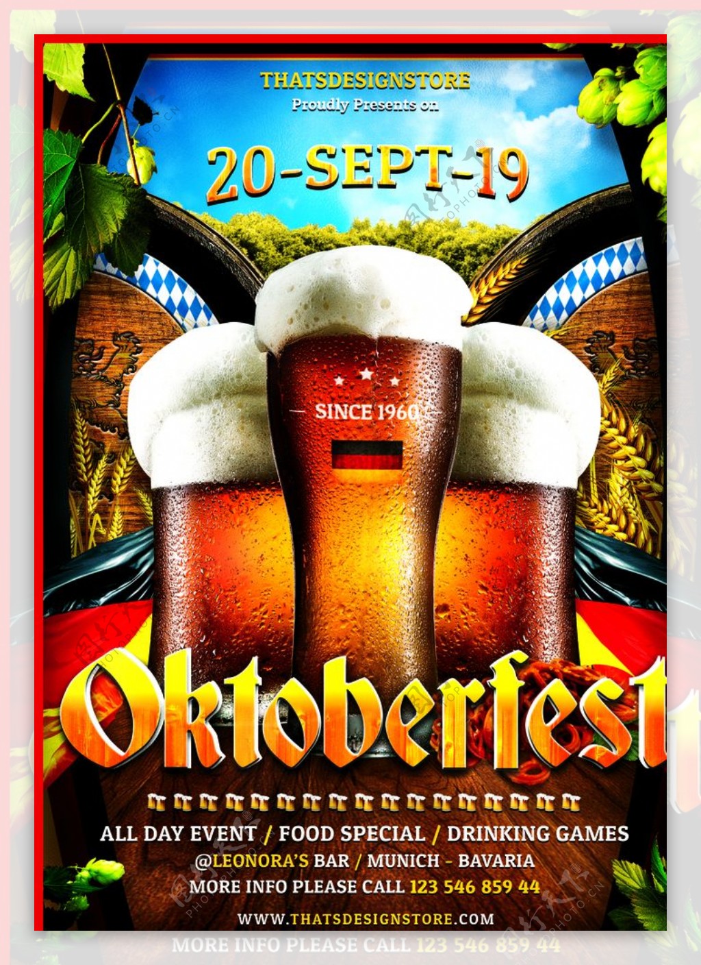 啤酒节海报模板图片