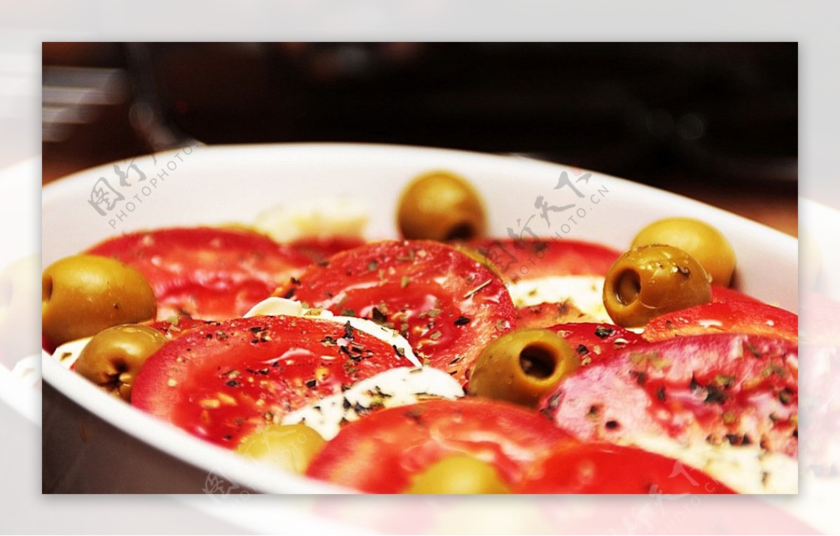特色美食番茄焗芝士图片