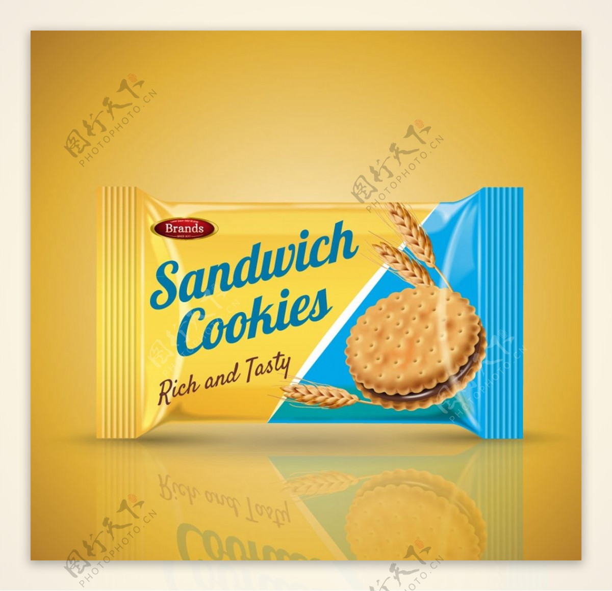 三明治饼干包装图片