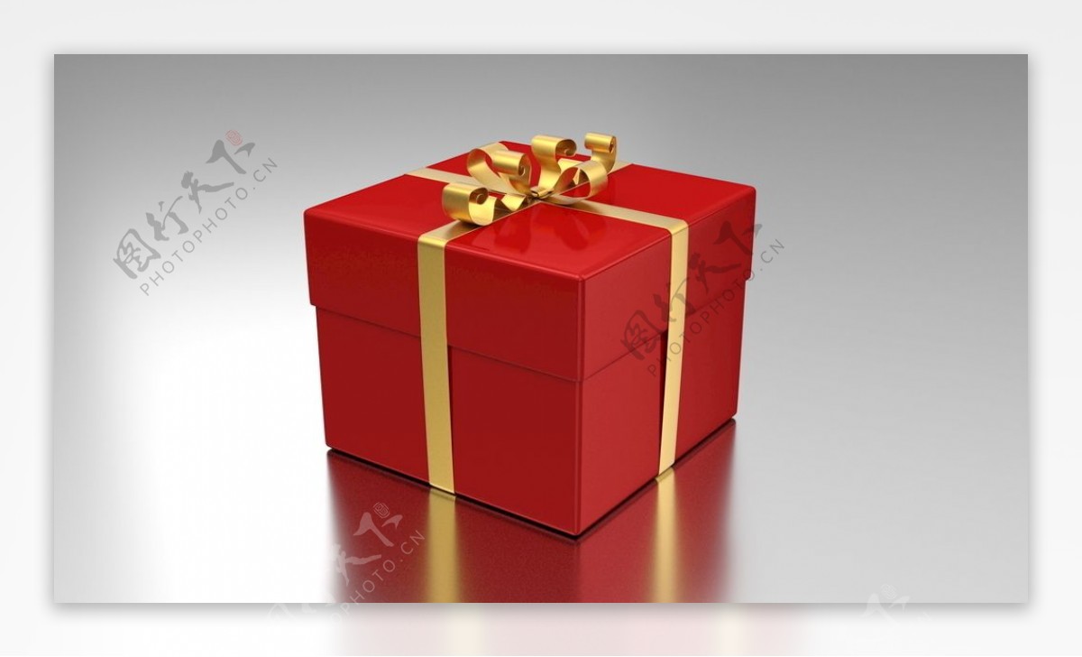 红色礼物盒图片