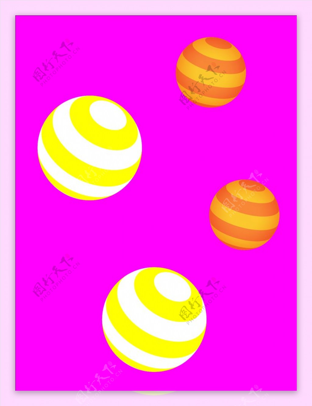 AI立体彩球海报素材图片