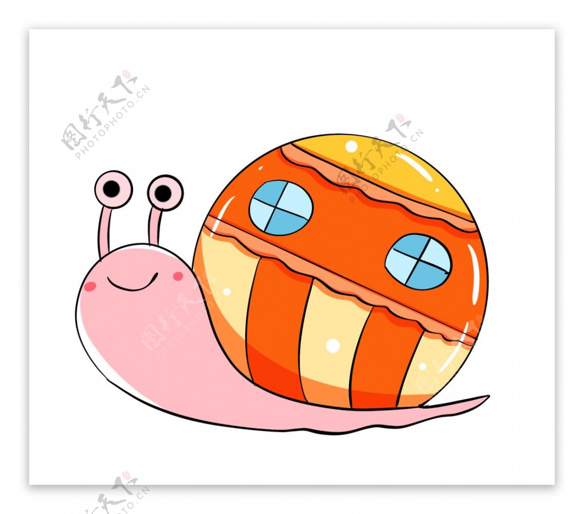 手绘卡通蜗牛图片素材-编号40095376-图行天下