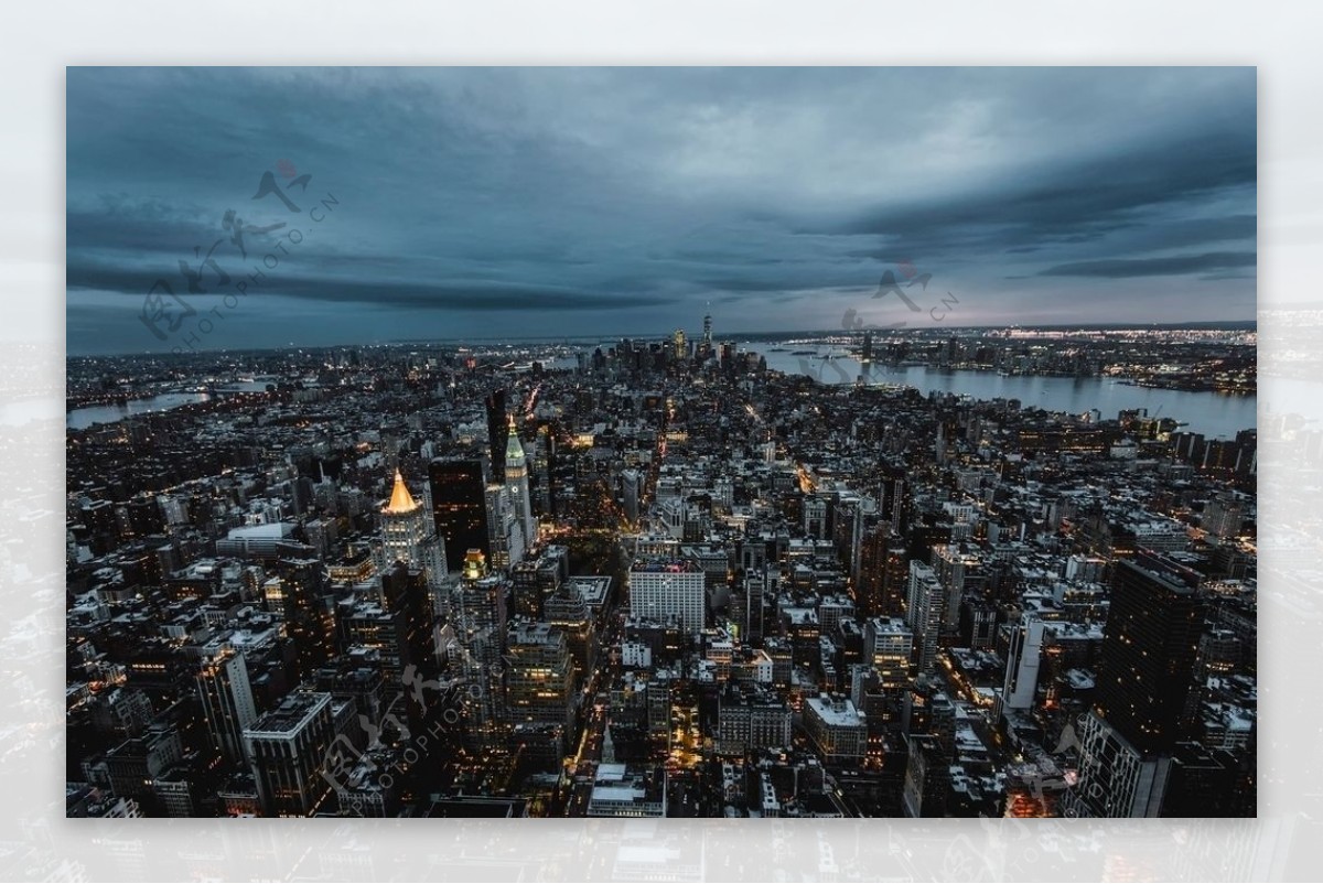 城市剪影缤纷城市彩色城市图图片