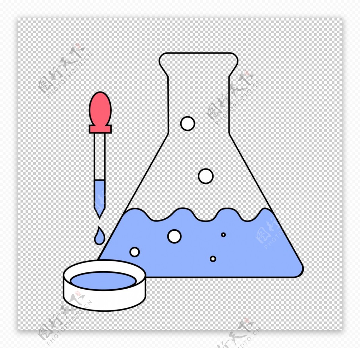 锥形瓶科学化学实验器材PNG设计图__图片素材_其他_设计图库_昵图网nipic.com