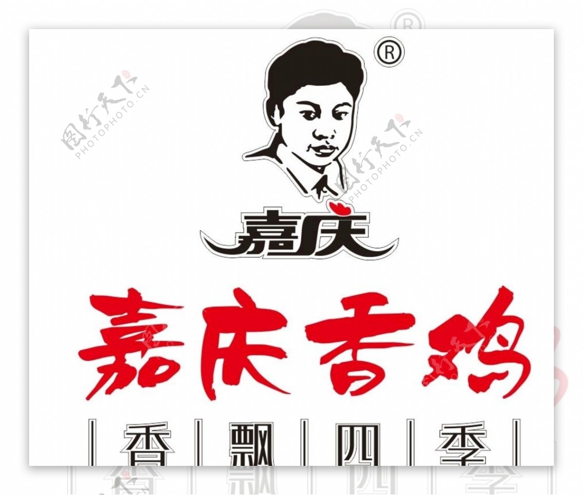 嘉庆香鸡LOGO矢量图片