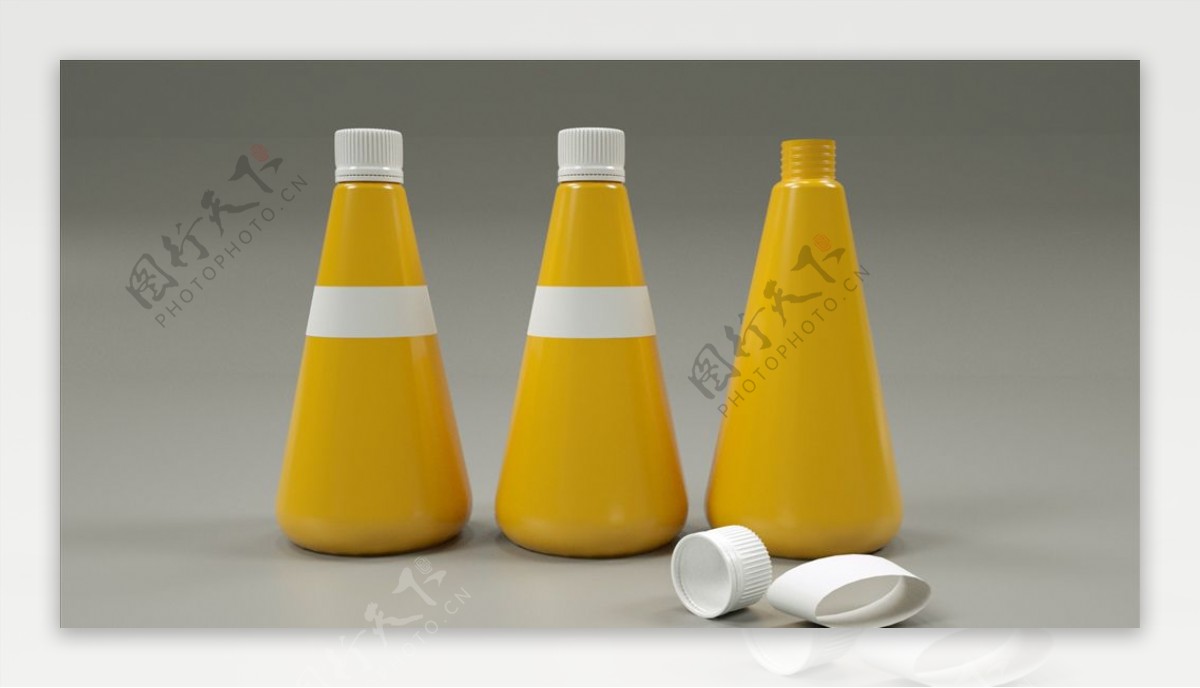 C4D模型锥形饮料瓶子图片