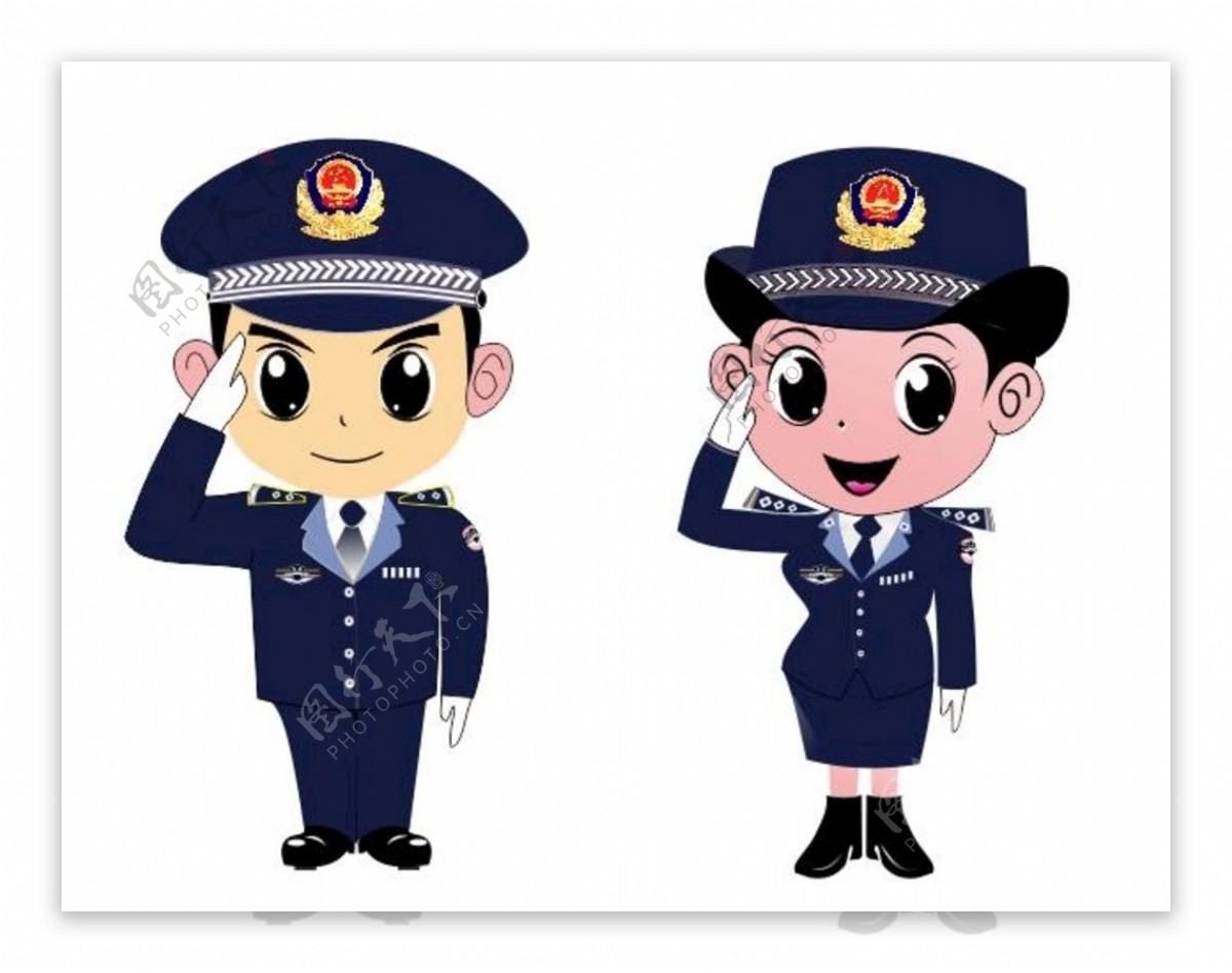 卡通漫画女警察制服设计图__广告设计_广告设计_设计图库_昵图网nipic.com